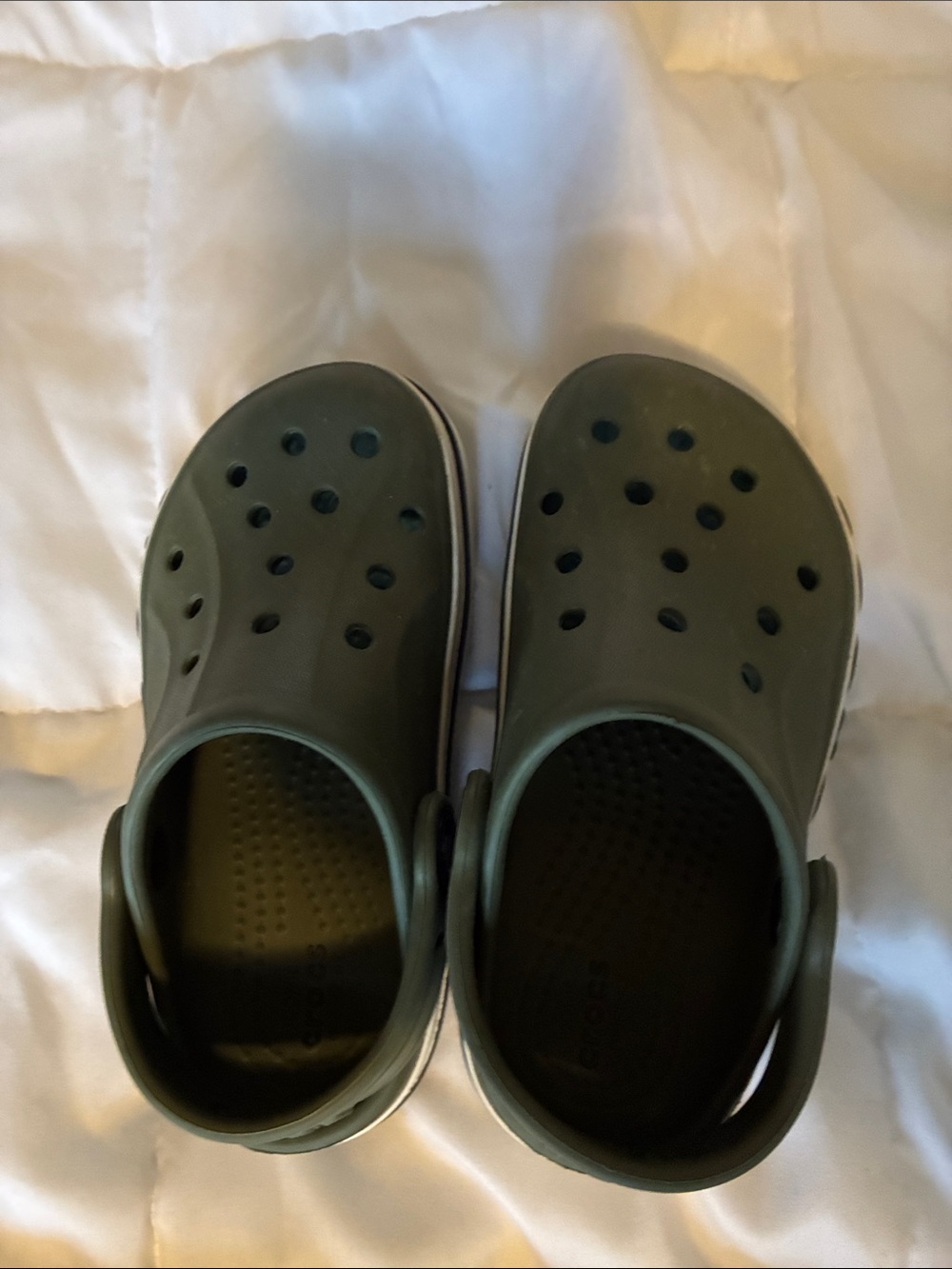 CROCS Kids Olive Green Classic Clog
